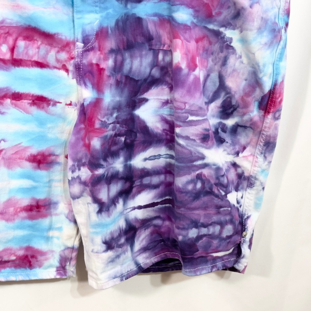 Gloria Vanderbilt Plus Size 24W Shorts Handmade Tie Dye Denim Purple Pink 928 - Picture 6 of 12